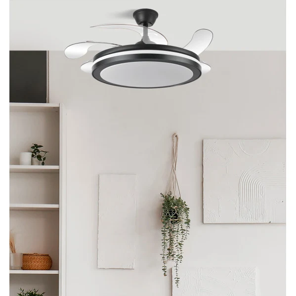 Fabrilamp ventilateur de plafond Esparta métal noir