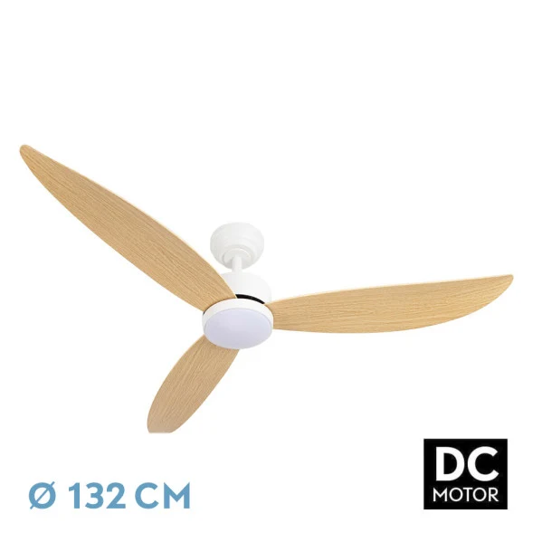 Fabrilamp ventilateur de plafond Genil métal blanc