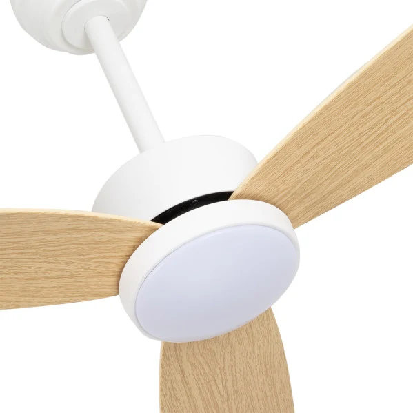 Fabrilamp ventilateur de plafond Genil métal blanc