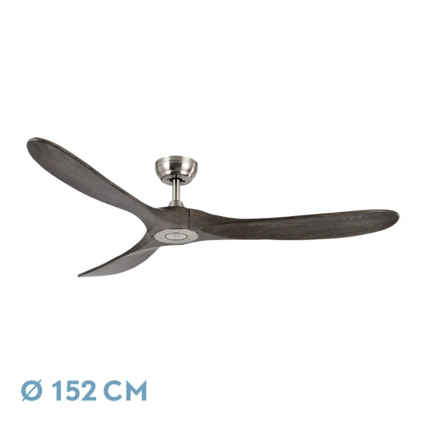Fabrilamp ventilateur de plafond Marín métal nickel