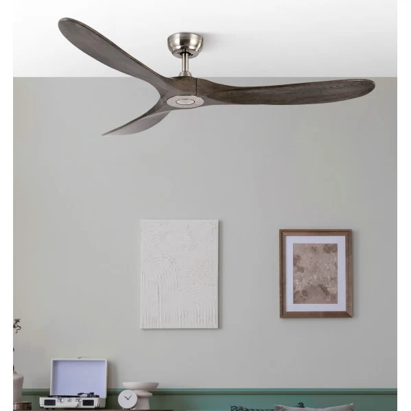 Fabrilamp ventilateur de plafond Marín métal nickel