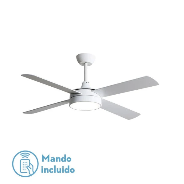 Fabrilamp ventilateur de plafond Nevery métal blanc