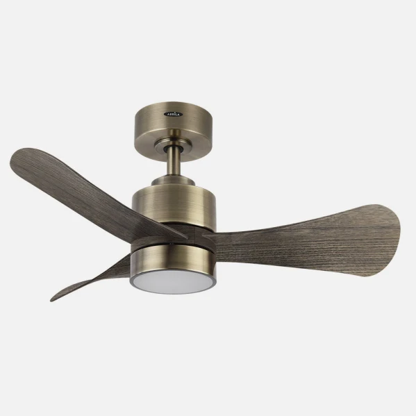 Fabrilamp ventilateur de plafond Zepelin cuir métal