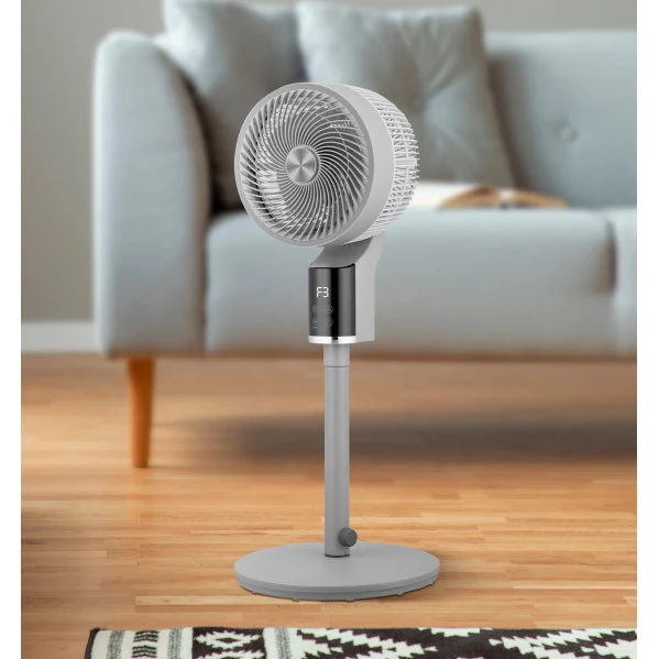 Fabrilamp ventilateur portable Persa métal gris