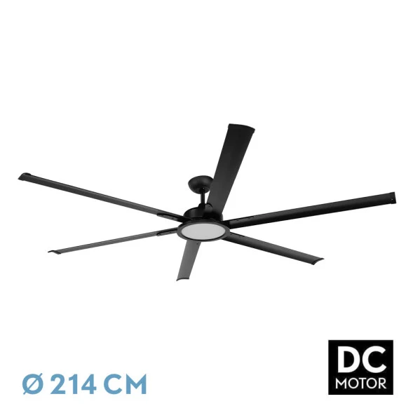 Ventilateur de plafond Fabrilamp Almanzor en métal noir