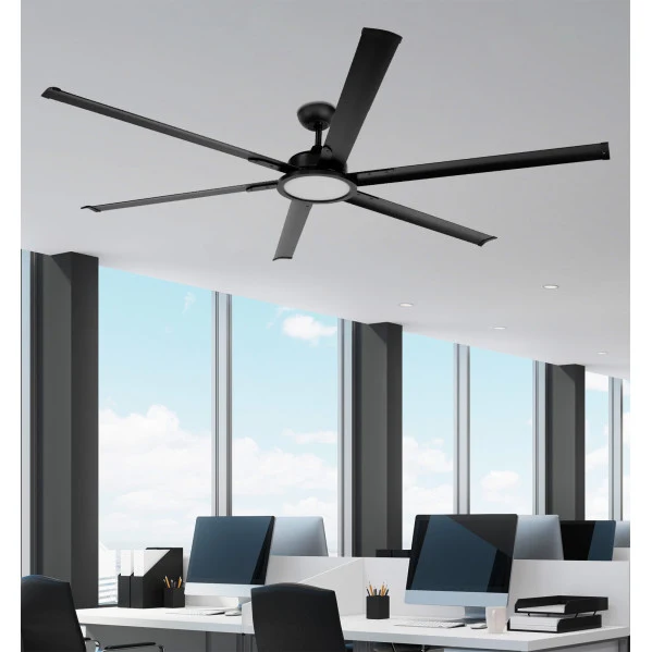 Ventilateur de plafond Fabrilamp Almanzor en métal noir