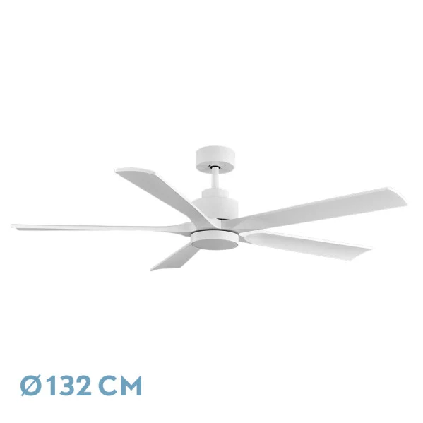 Ventilateur de plafond Fabrilamp Cairo en métal blanc