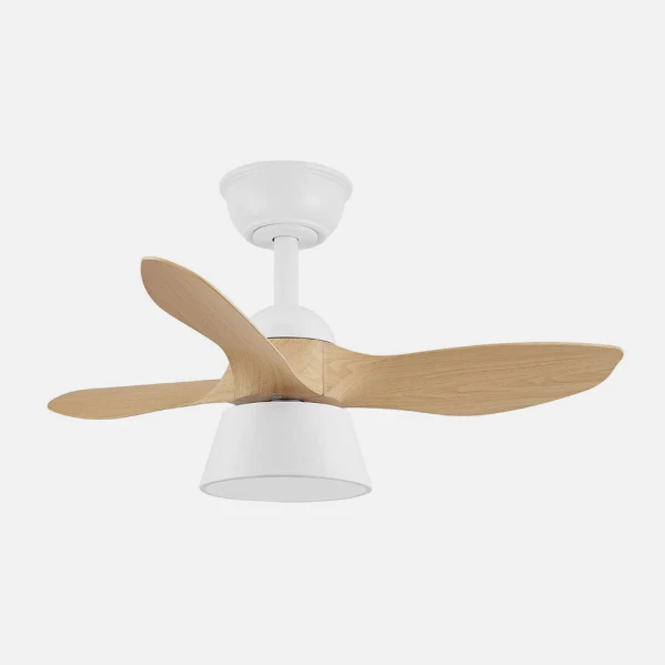 Ventilateur de plafond Fabrilamp Cubico en métal blanc