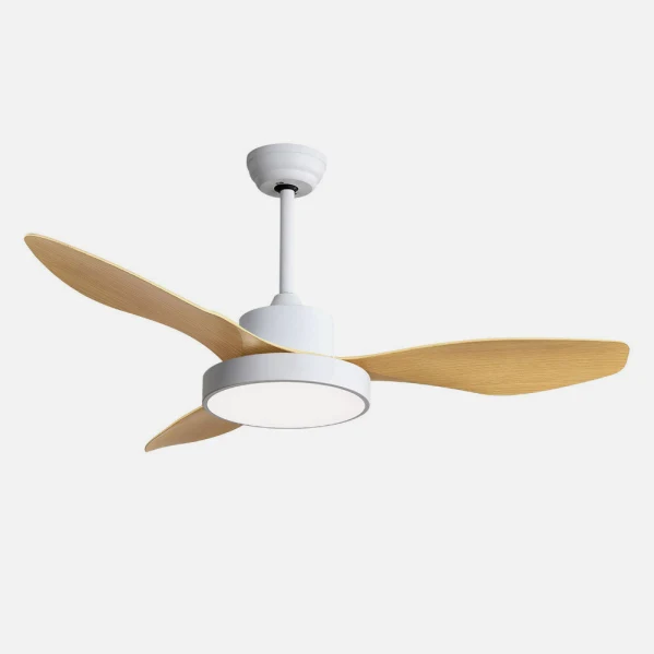 Ventilateur de plafond Fabrilamp Hayate en métal blanc