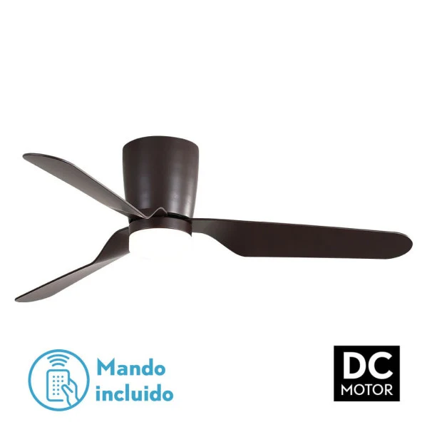 Ventilateur de plafond Fabrilamp Kochi en métal brun