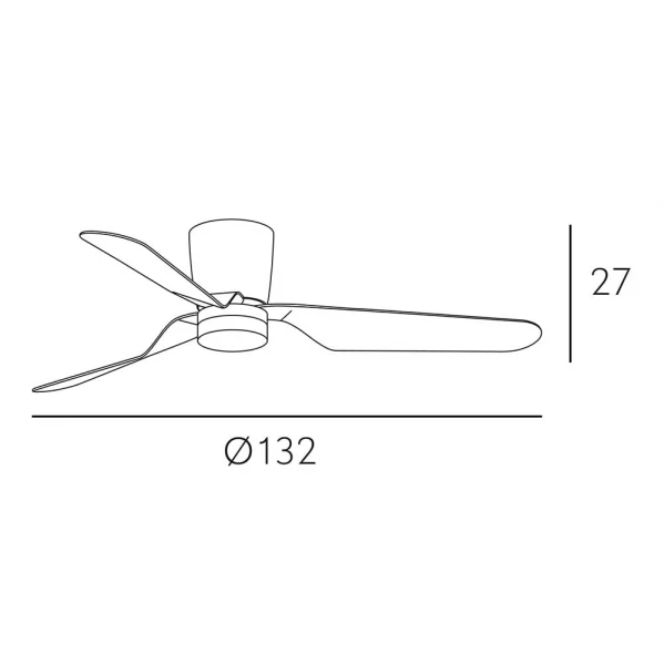 Ventilateur de plafond Fabrilamp Kochi en métal brun