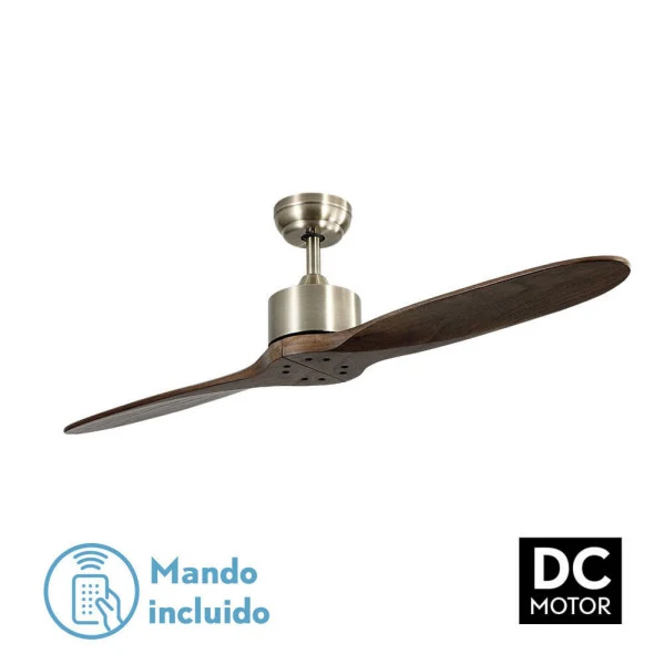 Ventilateur de plafond Fabrilamp Leste cuir métal