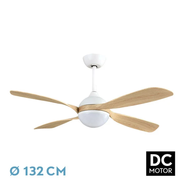Ventilateur de plafond Fabrilamp Livorno en métal blanc