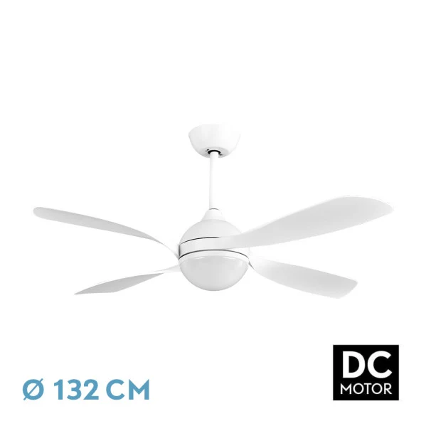 Ventilateur de plafond Fabrilamp Livorno en métal blanc