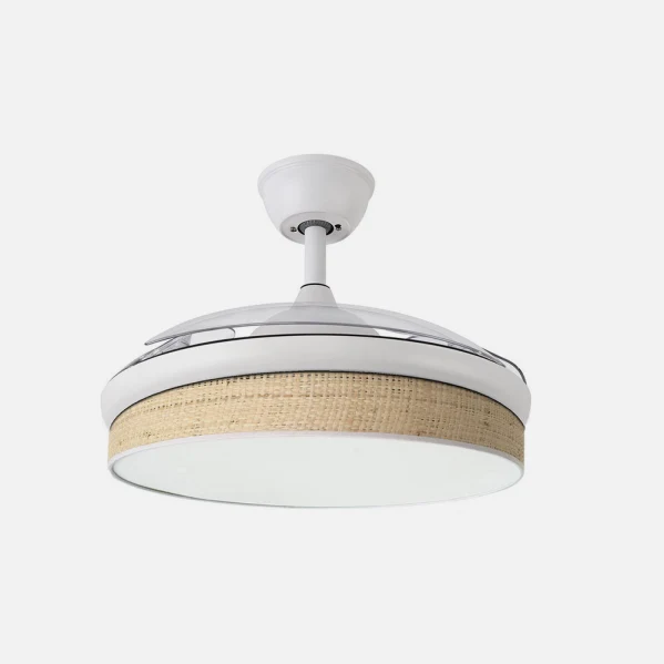 Ventilateur de plafond Fabrilamp Moda en métal blanc