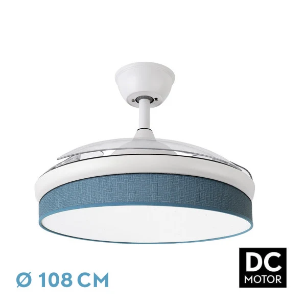 Ventilateur de plafond Fabrilamp Moda en métal blanc