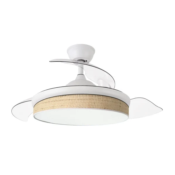 Ventilateur de plafond Fabrilamp Moda en métal blanc