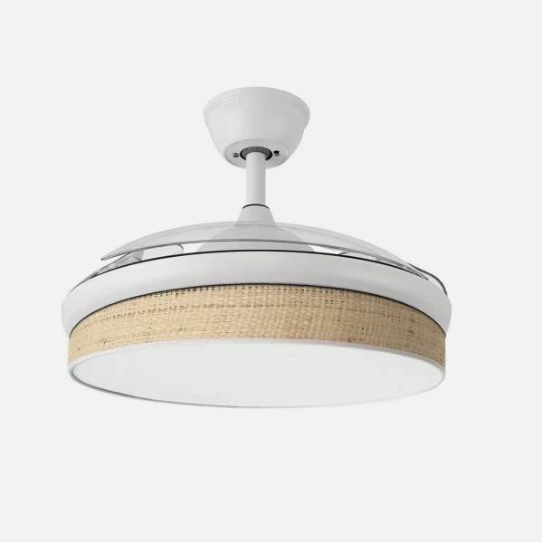 Ventilateur de plafond Fabrilamp Moda en métal blanc