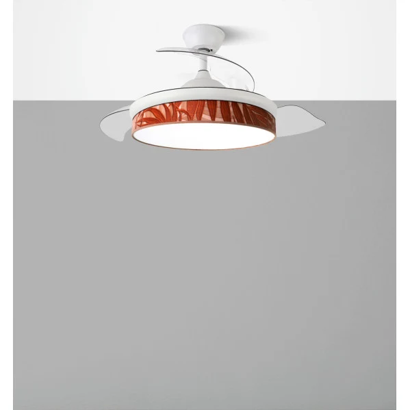 Ventilateur de plafond Fabrilamp Moda en métal blanc