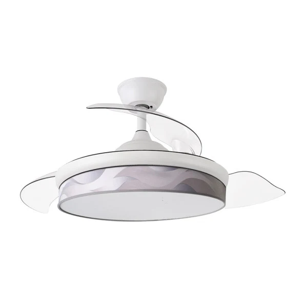 Ventilateur de plafond Fabrilamp Moda en métal blanc