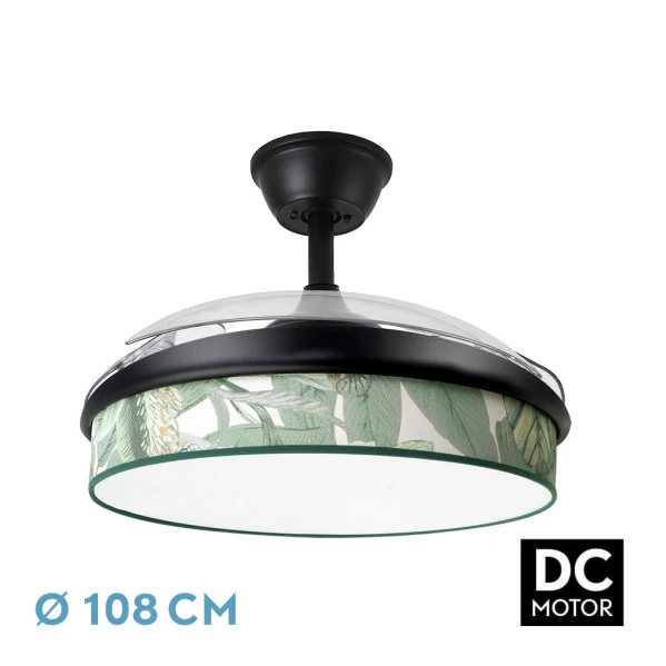 Ventilateur de plafond Fabrilamp Moda en métal noir