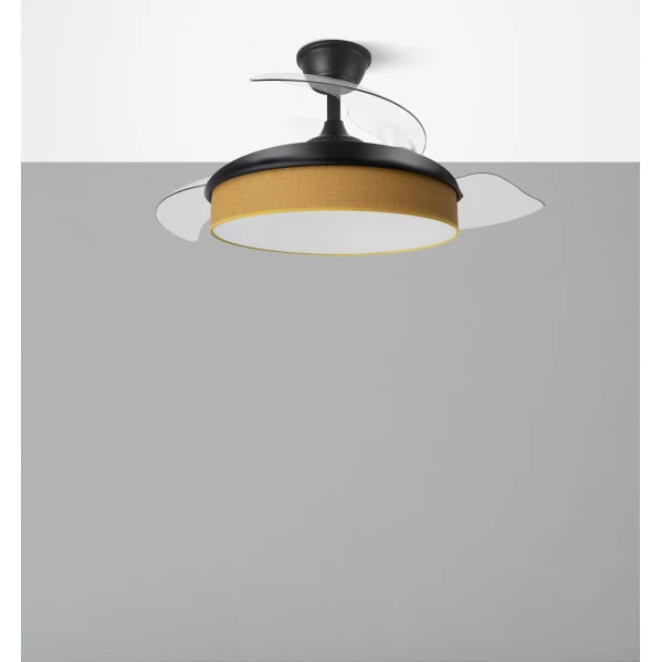 Ventilateur de plafond Fabrilamp Moda en métal noir