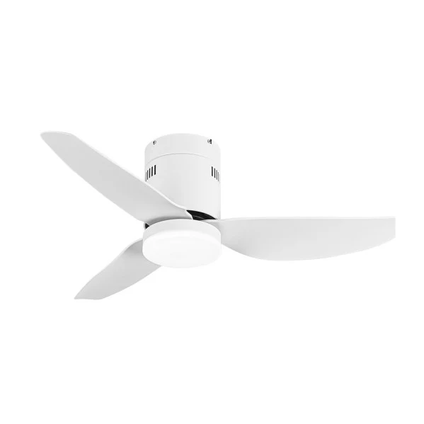 Ventilateur de plafond Fabrilamp en métal blanc Borax