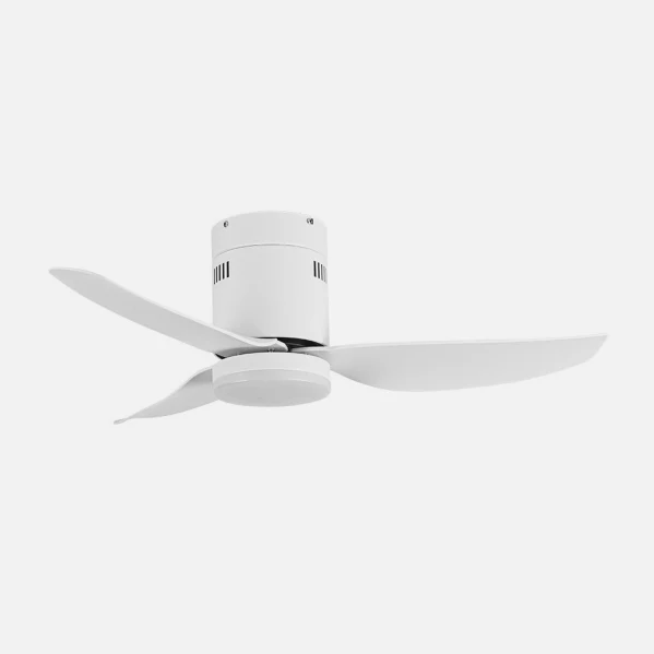 Ventilateur de plafond Fabrilamp en métal blanc Borax