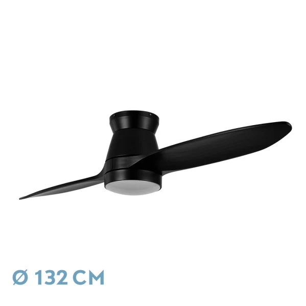 Ventilateur de plafond Fabrilamp en métal noir nordique