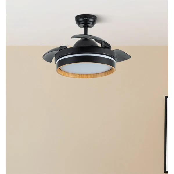 Ventilateur de plafond Fabrilamp Nalon en métal noir