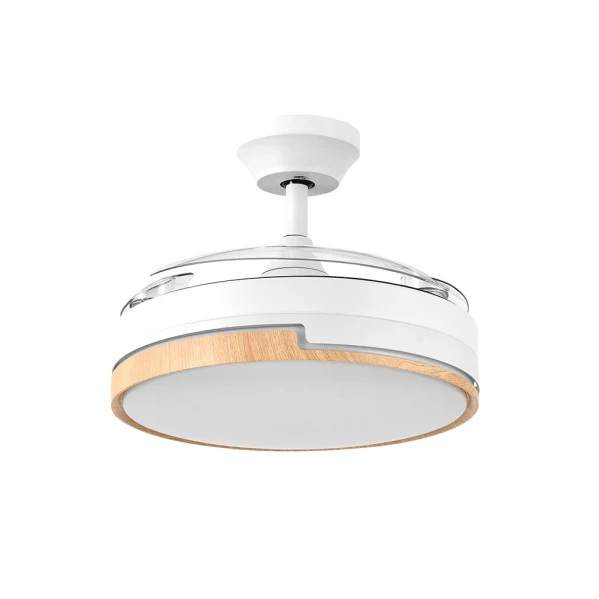 Ventilateur de plafond Fabrilamp Olimpia en métal blanc