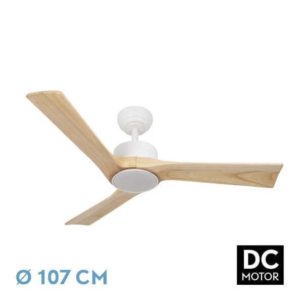 Ventilateur de plafond Fabrilamp Orinoco en métal blanc