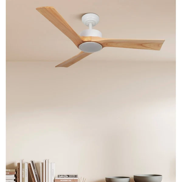 Ventilateur de plafond Fabrilamp Orinoco en métal blanc