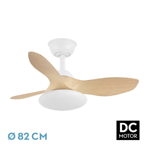 Ventilateur de plafond Fabrilamp Paramo en métal blanc