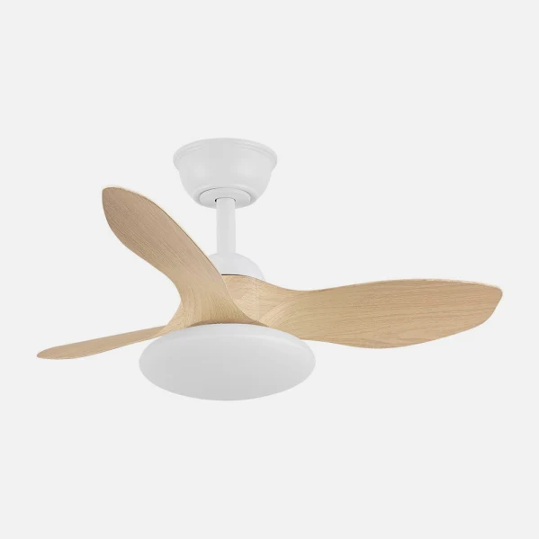 Ventilateur de plafond Fabrilamp Paramo en métal blanc