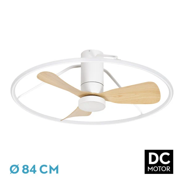 Ventilateur de plafond Fabrilamp Porto blanc ABS