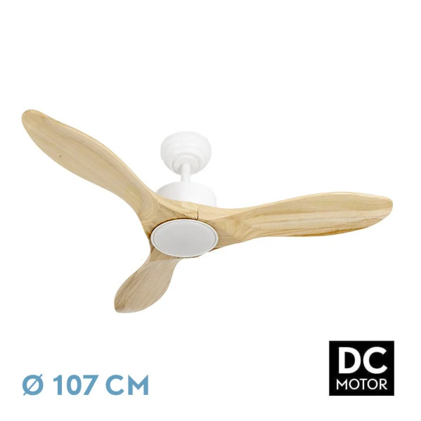 Ventilateur de plafond Fabrilamp Segre en métal blanc