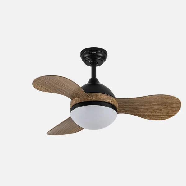 Ventilateur de plafond Fabrilamp Solido en métal noir