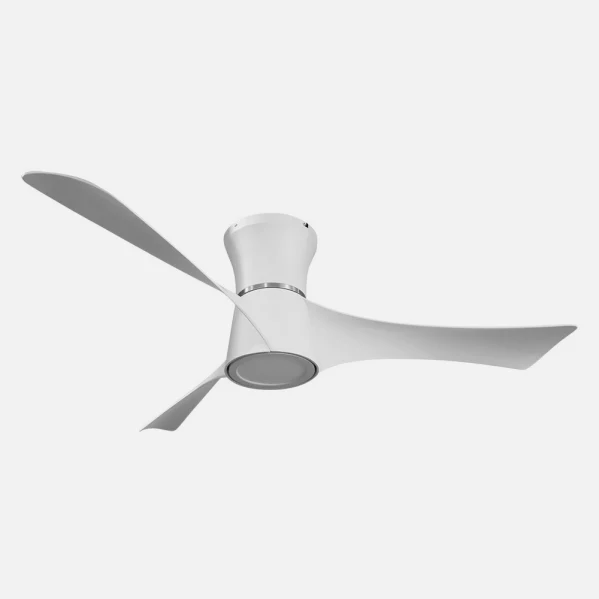 Ventilateur de plafond Fabrilamp Tianas en métal blanc