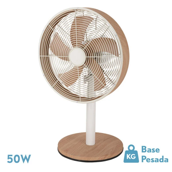 Ventilateur portable Fabrilamp Alcaniz en métal blanc