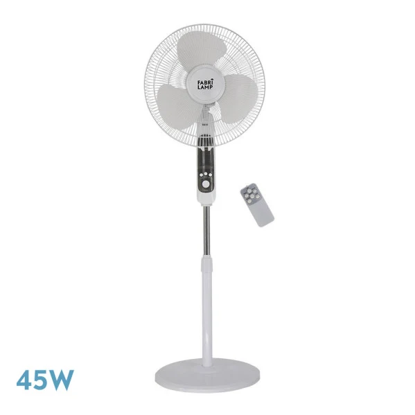 Ventilateur portable Fabrilamp Calma en métal blanc