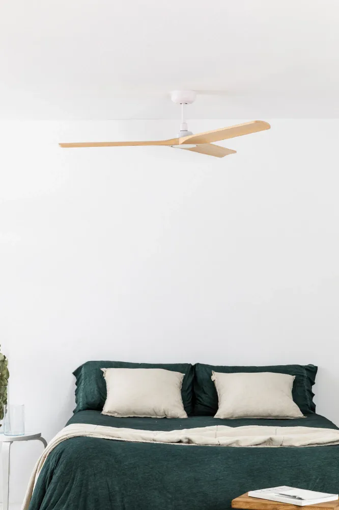 Faro HEYWOOD M White/light wood fan DC 33810