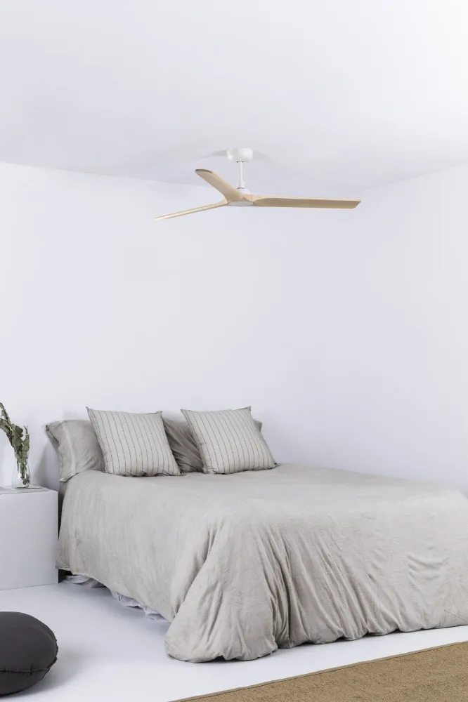 Faro HEYWOOD M White/light wood fan DC 33810