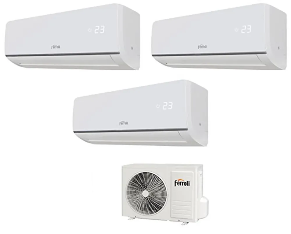 FERROLI TRIAL SPLIT INVERTER CLIMATISEUR ASTER M série 9+9+12 avec 24-3 9000+9000+12000