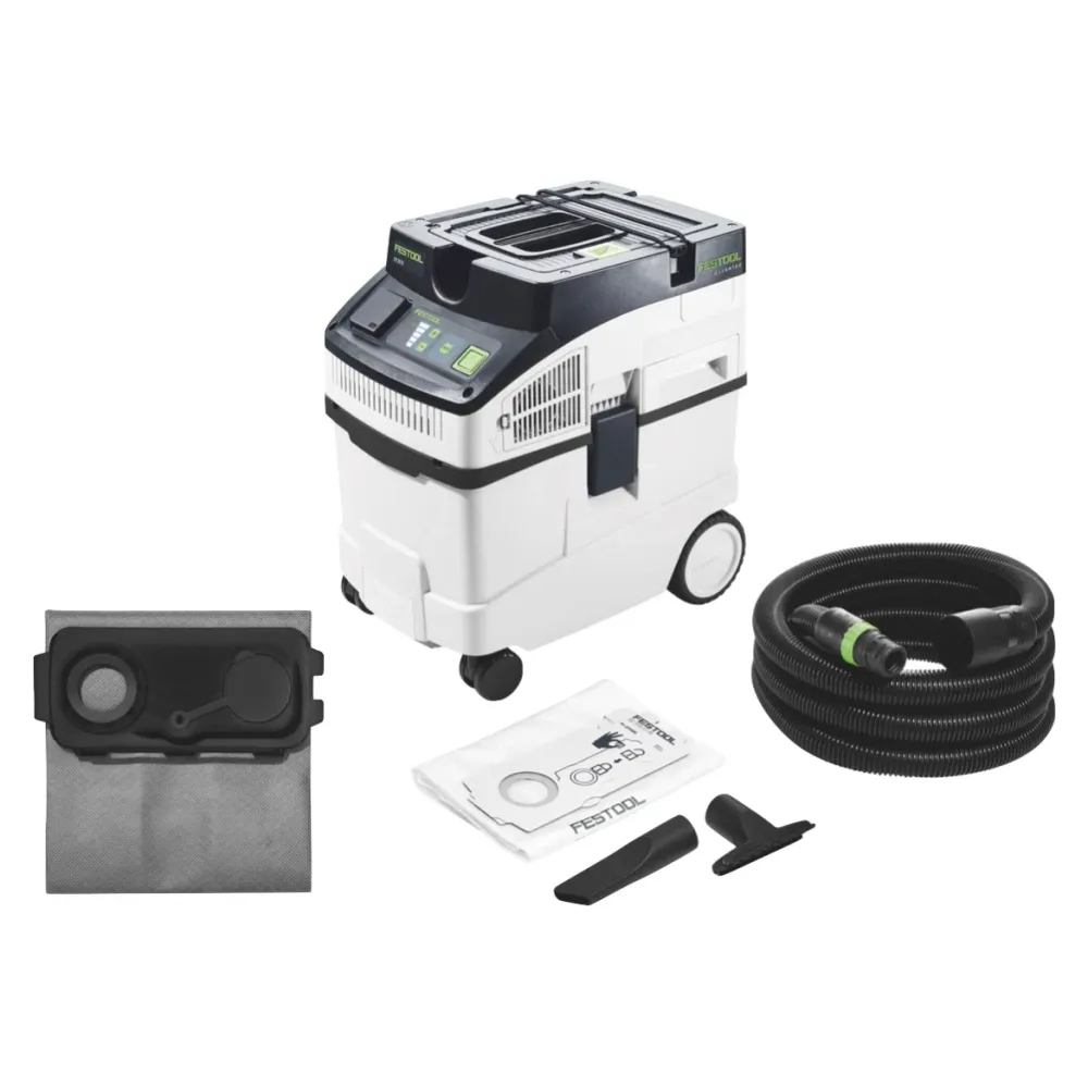 Festool CLEANTEC CT 25 E Aspirateur mobile 1200 W 25 l ( 577498 ) + Longlife Filtersack ( 577485 )