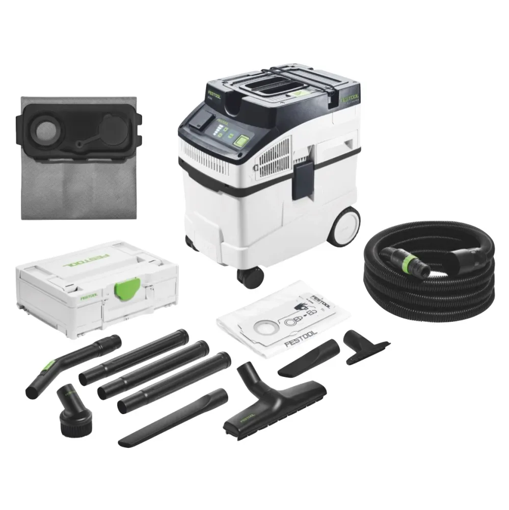 Festool CLEANTEC CT 25 E Aspirateur mobile 1200 W 25 l ( 577498 ) + RS-ST D 27/36-Plus Kit de nettoyage ( 577257 ) + LL-FI...