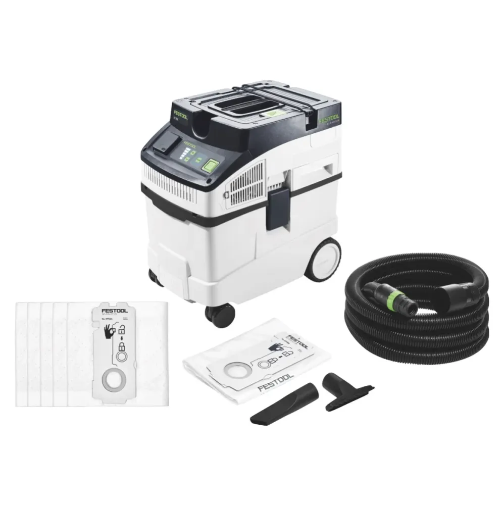 Festool CLEANTEC CT 25 E Aspirateur mobile 1200 W 25 l ( 577498 ) + SELFCLEAN Filtersack ( 577484 )