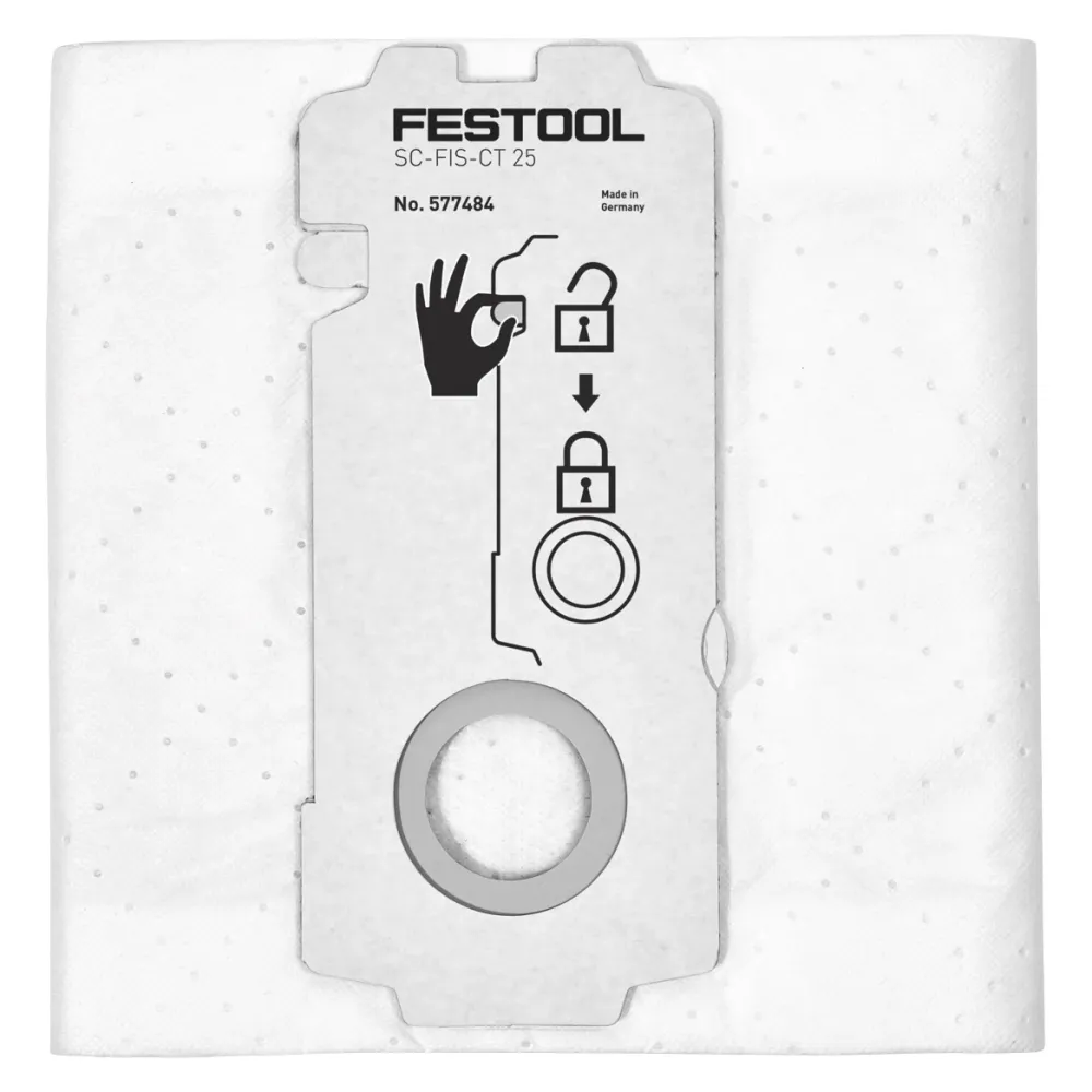 Festool CLEANTEC CT 25 E Aspirateur mobile 1200 W 25 l ( 577498 ) + SELFCLEAN Filtersack ( 577484 )