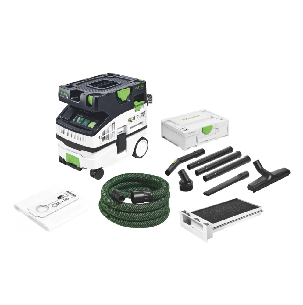 Festool CTL MINI I CLEANTEC aspirateur mobile 10 l classe de poussière L + filtre humide + 6x sac à filtre + kit de nettoy...