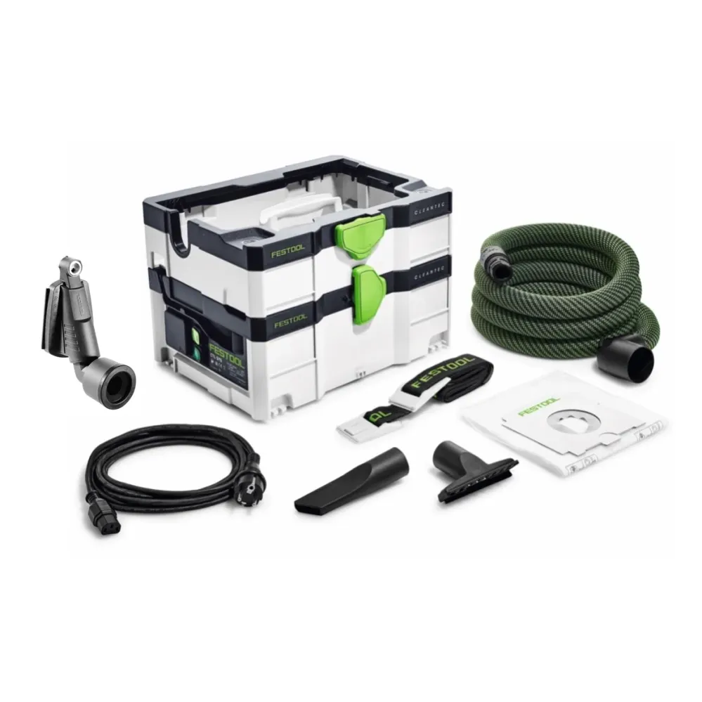 Festool CTL SYS Cleantec Aspirateur mobile 4,5l classe de poussière L ( 575279 ) + Bandoulière, Buses, Tuyau d'aspiration